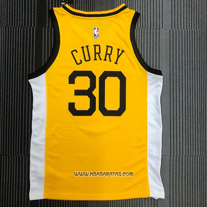 Camiseta Golden State Warriors Stephen Curry #30 Earned Amarillo